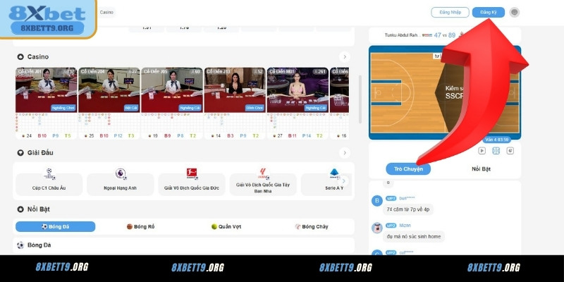 Truy cập 8XBET -> Đăng ký